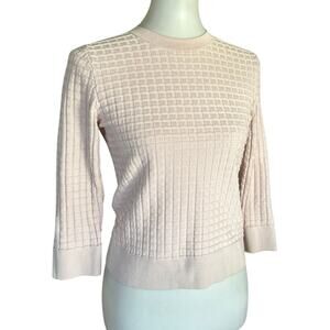 COS Pastel Pink Cotton Waffle Sweater XS
